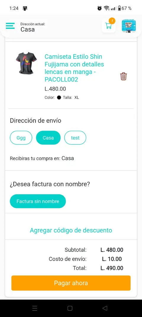 Interfaz de usuario de MySelf HN - Diseña tus outfits personalizados